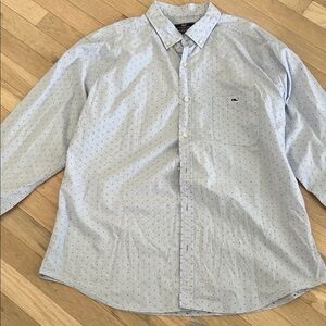 Vineyard Vines Light Blue Dot-Print Button-Down Shirt